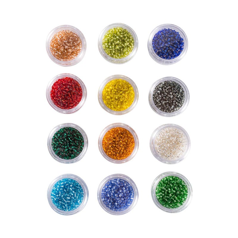 LONGWIN Multicolor 11/0 2mm Glass Seed Beads Approx 9600pcs Crystal Beads in 12 Colors Jewelry Making Supply for DIY Projects, Bracelets, Necklaces, Earrings - Image 2